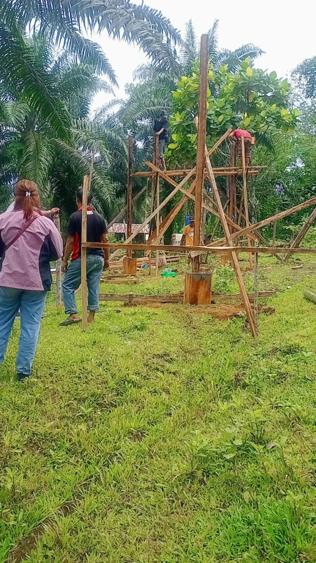 Flood-affected waterway and surrounding area in the Philippines